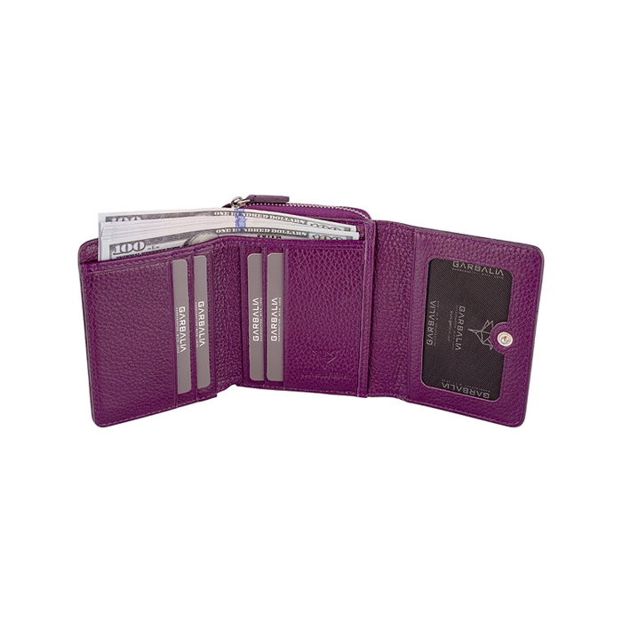 Zoozie Bags Moon - Damson Cartera de Mujer en Piel Auténtica